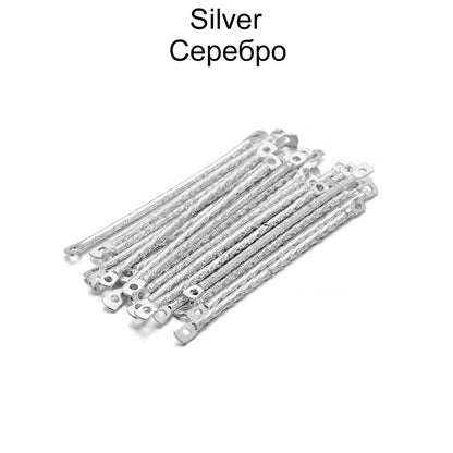 15-40mm Gold Stripe Double Cylinder Bar Earrings, 100Pcs