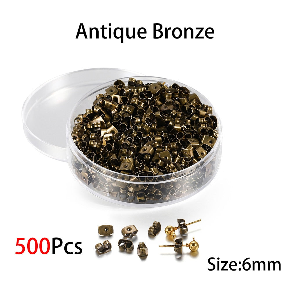 Box Silicone Bullet Earrings Back, 800Pcs