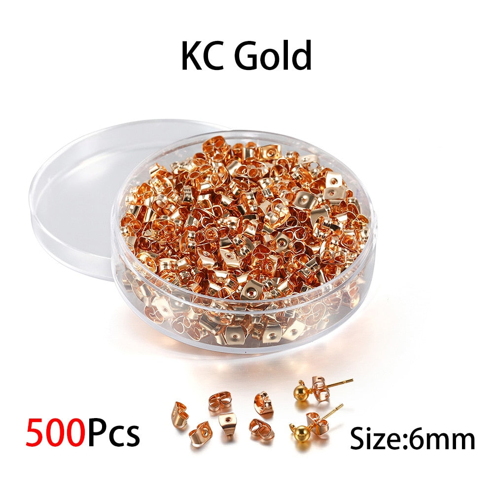 Box Silicone Bullet Earrings Back, 800Pcs