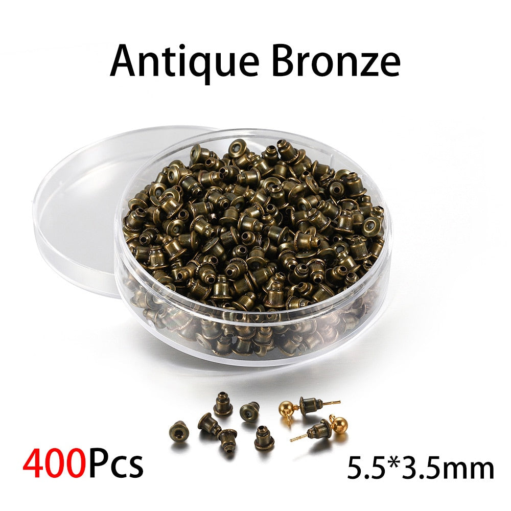 Box Silicone Bullet Earrings Back, 800Pcs