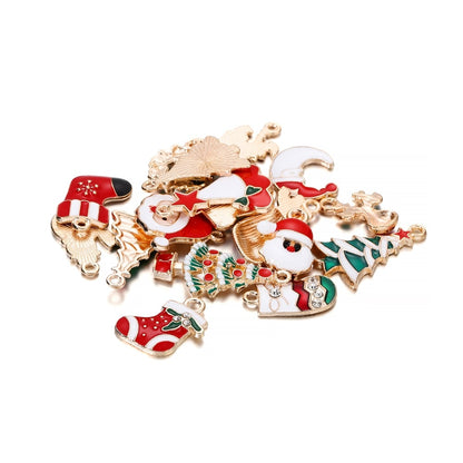 Pendentifs de Noël en métal émaillé, 10-15 pièces