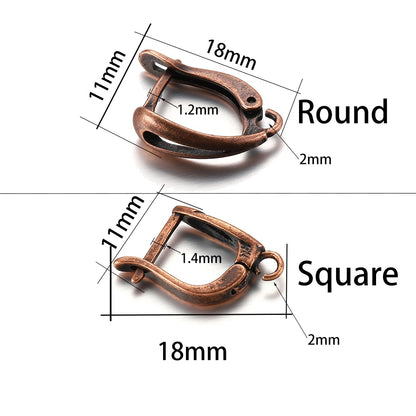 Open Loop French Lever Back Earring Hooks, 6-12Pcs