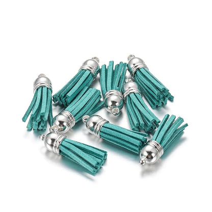 60 pendentifs en cuir vintage avec pampilles de 38 mm.