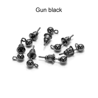 3-6mm Stud Earring Basic Pins, 20-50pcs