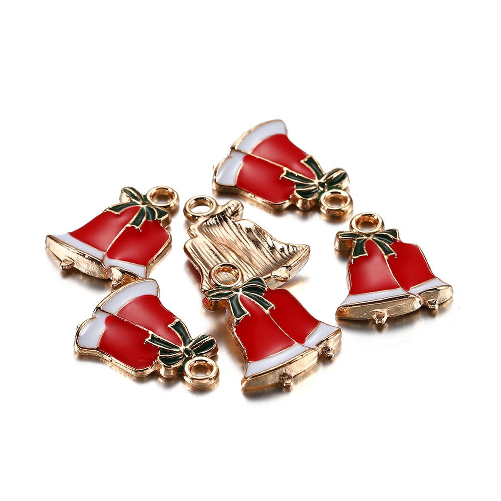 Pendentifs de Noël en métal émaillé, 10-15 pièces