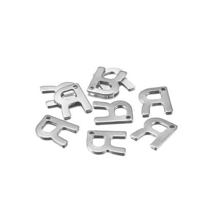 Pendentif lettre alphabet AZ en acier inoxydable, 50 pièces