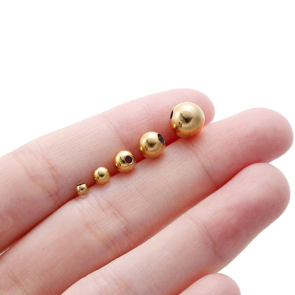 3–8 mm Edelstahl-Abstandsperlen, 30–100 Stück
