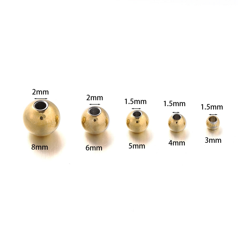 3–8 mm Edelstahl-Abstandsperlen, 30–100 Stück