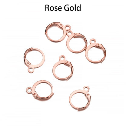 Wire Base French Lever Back Earring Hooks, 50pcs