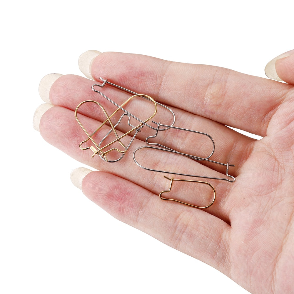 Stainless Steel French Loop Earring Hoops, 20-50pcs