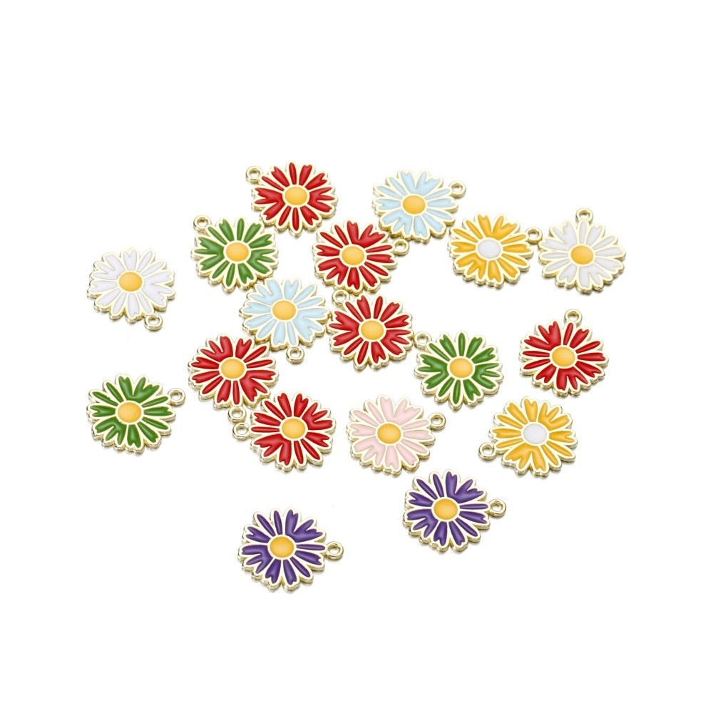 Blumenanhänger im Mix-Stil, 10 Stück