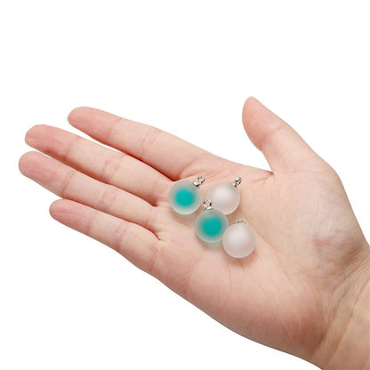 Pendentif à breloques rondes en résine givrée