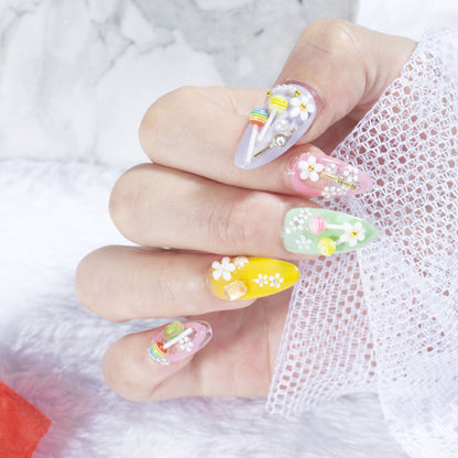 50 Stück Acryl-Lollipop-Charms in verschiedenen Farben