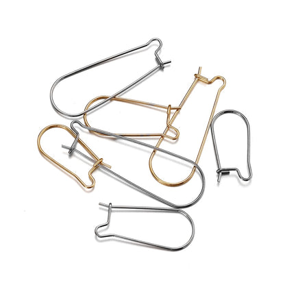 Stainless Steel French Loop Earring Hoops, 20-50pcs