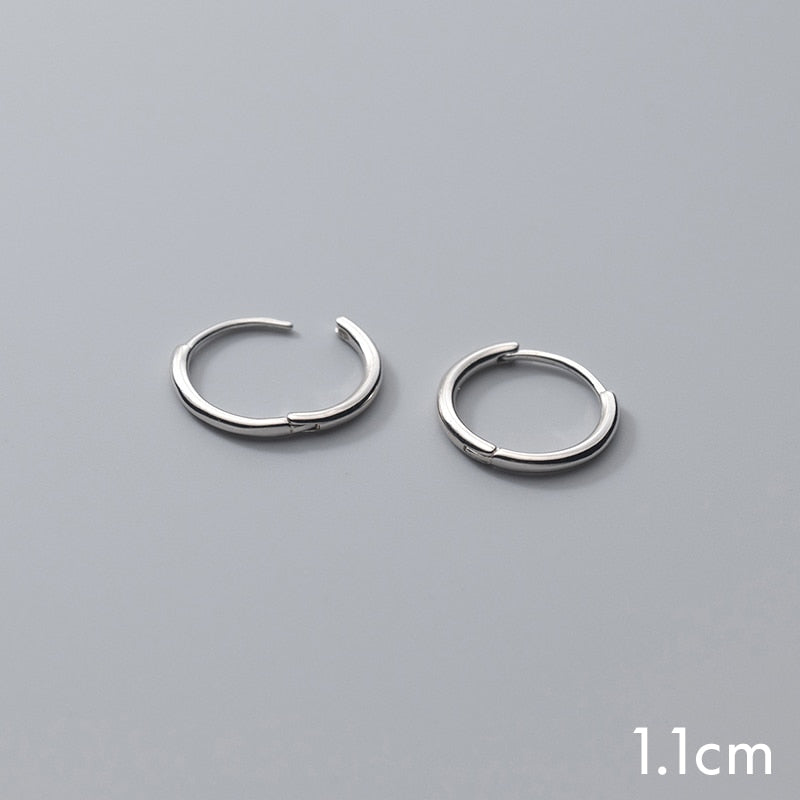 Simple Round Gold Color Hoop Earrings