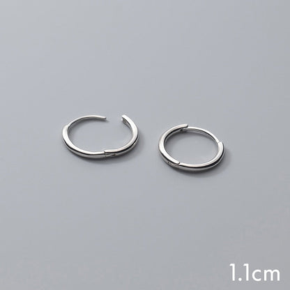 Simple Round Gold Color Hoop Earrings