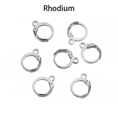 Wire Base French Lever Back Earring Hooks, 50pcs