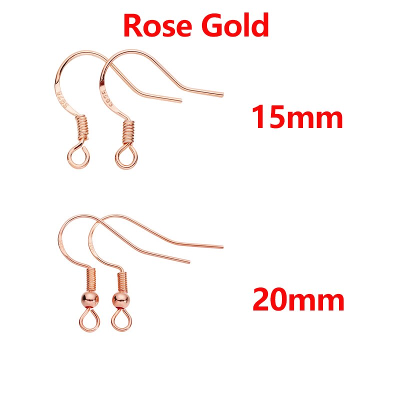 0.6x15mm Earring Clasps Hooks, 50Pcs