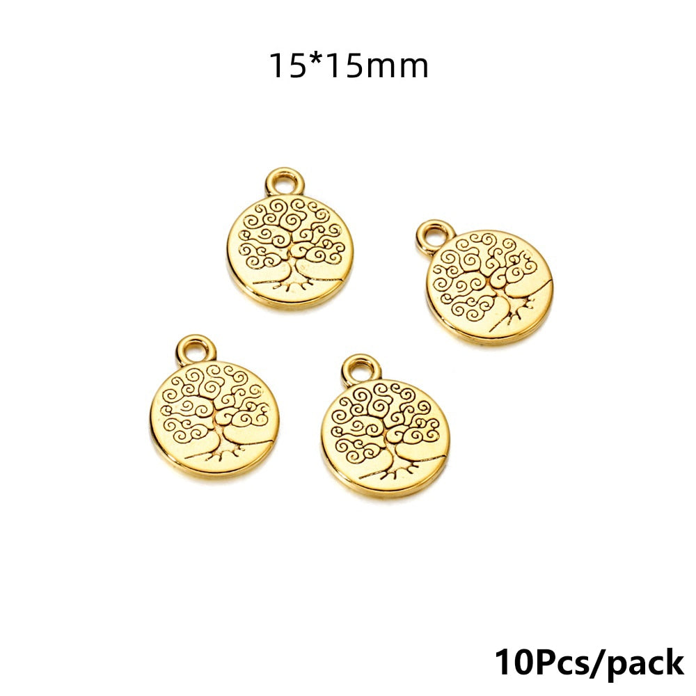 Mixed Plant Tree Pendants, 10-20Pcs