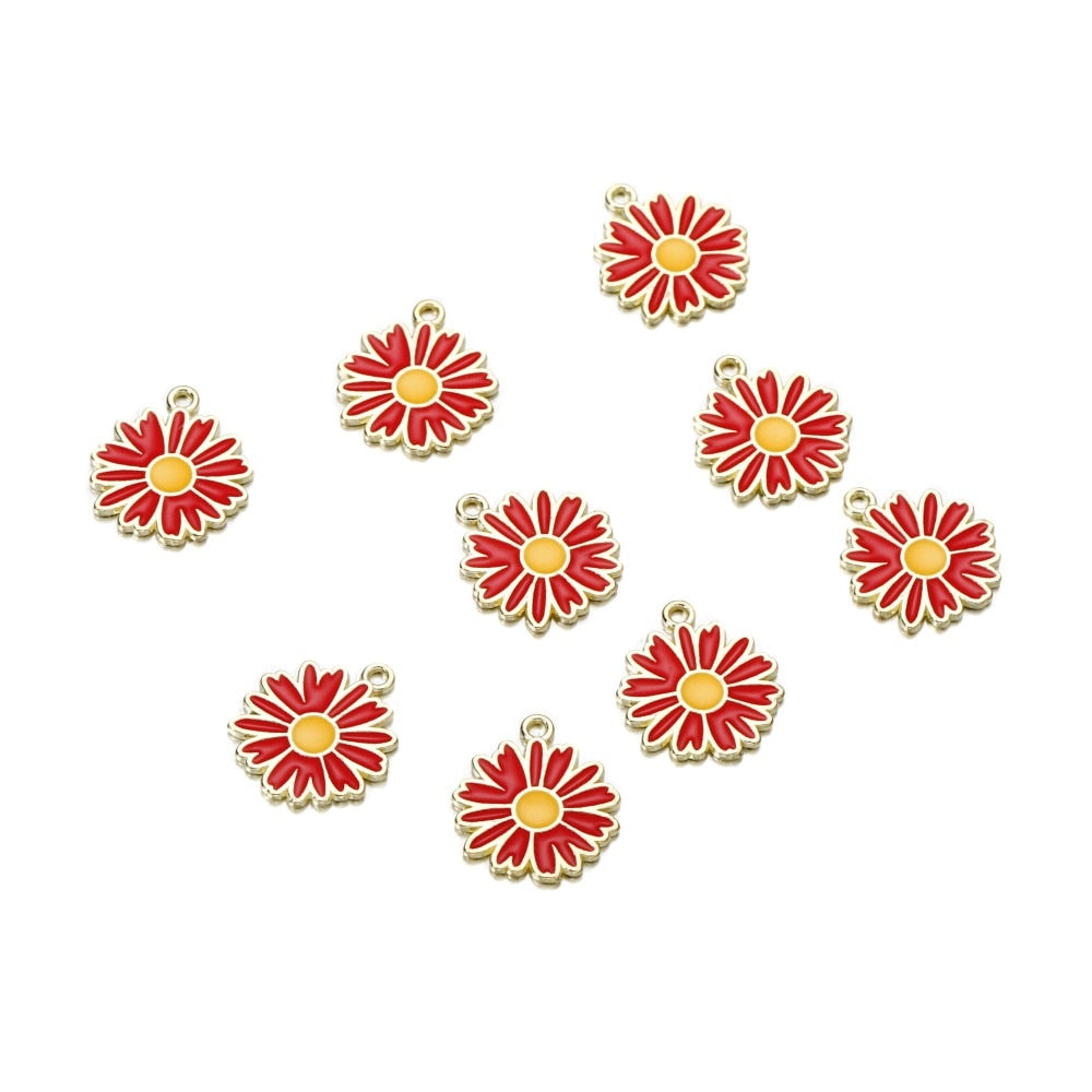 Blumenanhänger im Mix-Stil, 10 Stück