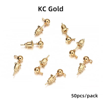 3-6mm Stud Earring Basic Pins, 20-50pcs