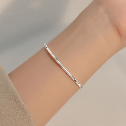 Heart Beads Platinum-Plated Adjustable Bracelet
