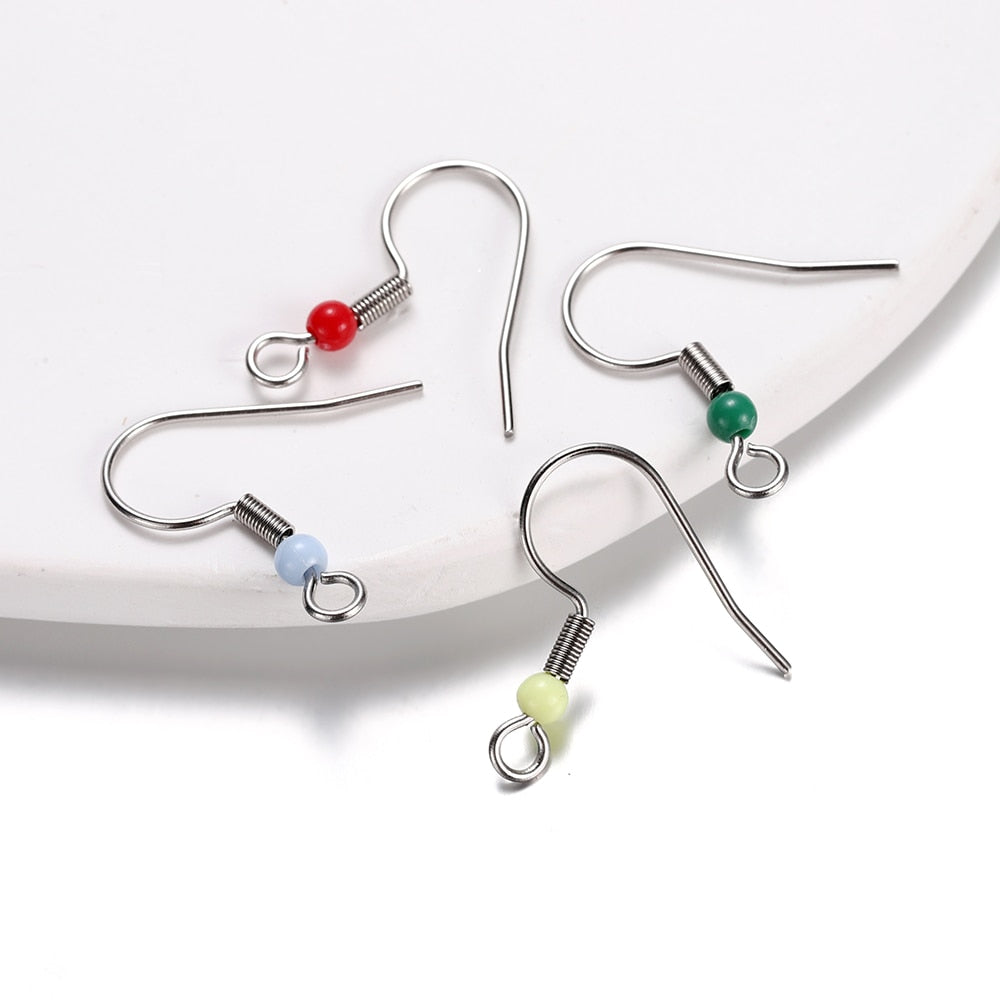 Hypoallergenic Stainless Steel Ear Hooks, 20-50Pcs