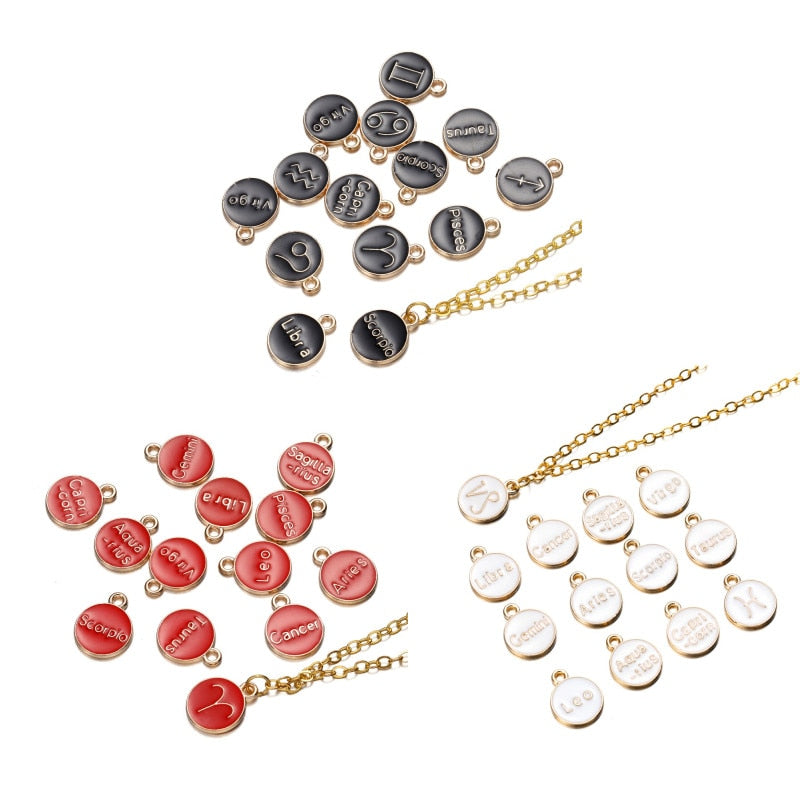 Zodiac Signs Pendant, 12 pcs