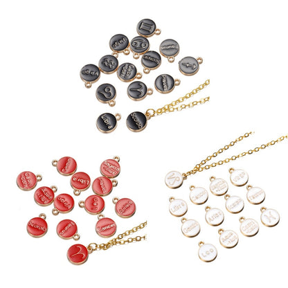 Zodiac Signs Pendant, 12 pcs