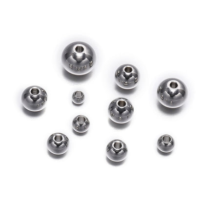 3–8 mm Edelstahl-Abstandsperlen, 30–100 Stück