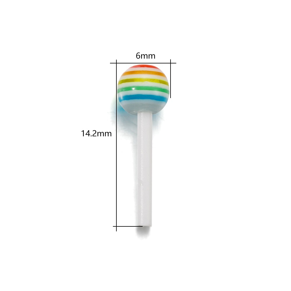 50 Stück Acryl-Lollipop-Charms in verschiedenen Farben