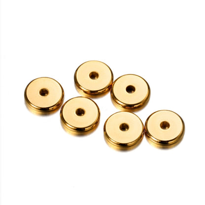 3-10 mm Stainless Steel Flat Round Spacer Beads, 20Pcs