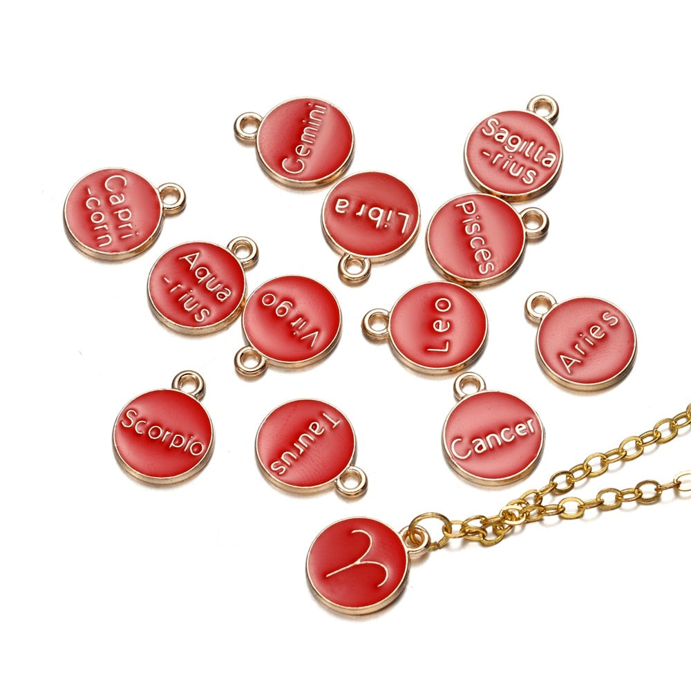 Zodiac Signs Pendant, 12 pcs