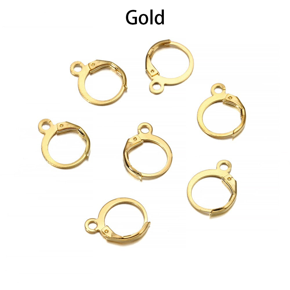 Wire Base French Lever Back Earring Hooks, 50pcs
