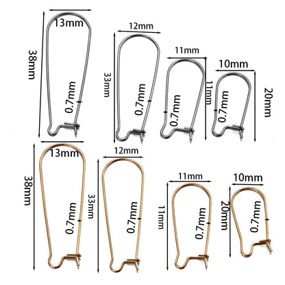 Stainless Steel French Loop Earring Hoops, 20-50pcs