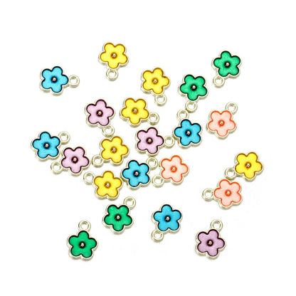 Blumenanhänger im Mix-Stil, 10 Stück