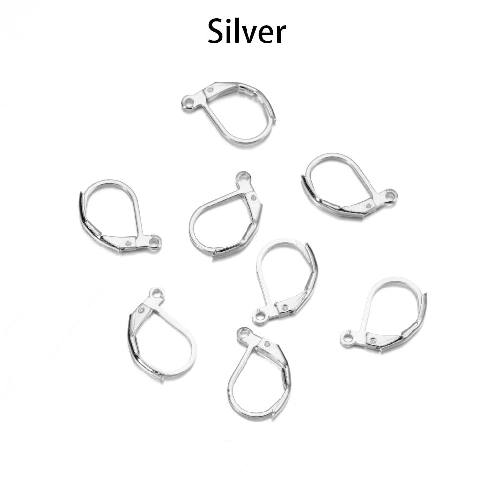 Wire Base French Lever Back Earring Hooks, 50pcs