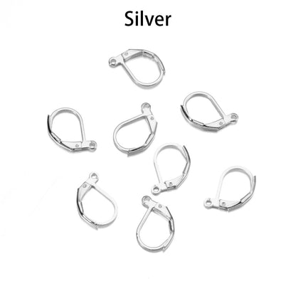 Wire Base French Lever Back Earring Hooks, 50pcs