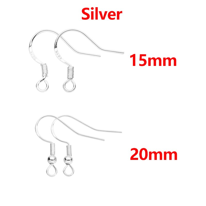 0.6x15mm Earring Clasps Hooks, 50Pcs