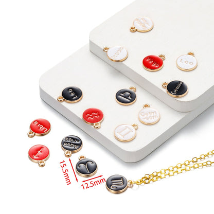 Zodiac Signs Pendant, 12 pcs