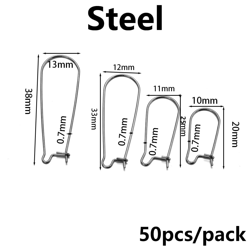 Stainless Steel French Loop Earring Hoops, 20-50pcs