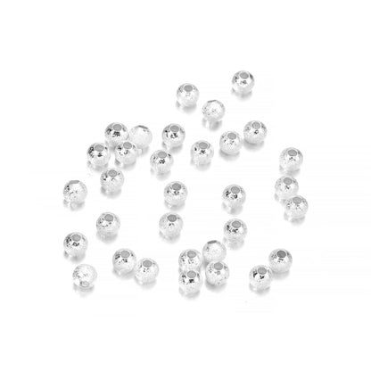 4-12mm Round Frosted Ball Spacer Beads, 20-100pcs