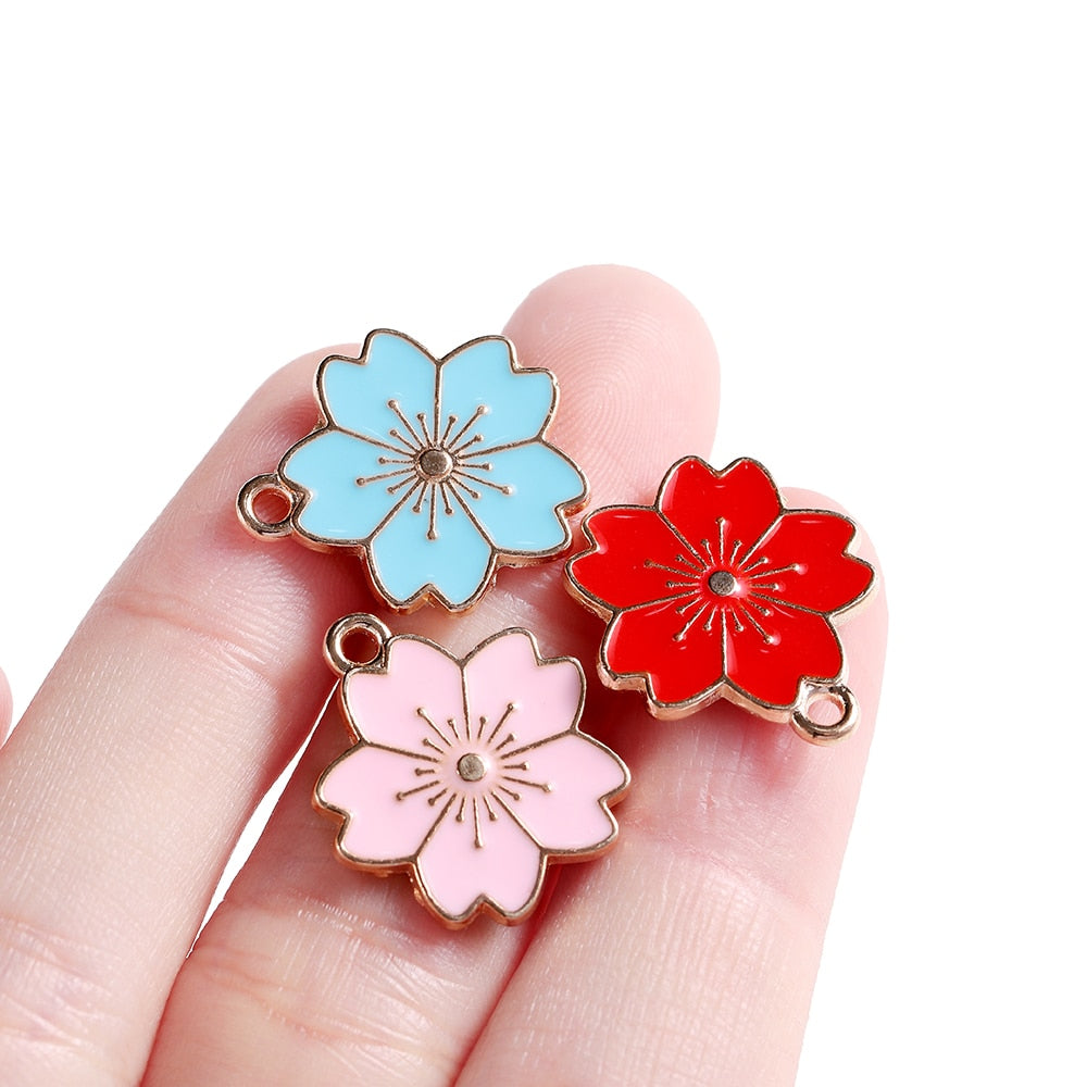 Blumenanhänger im Mix-Stil, 10 Stück