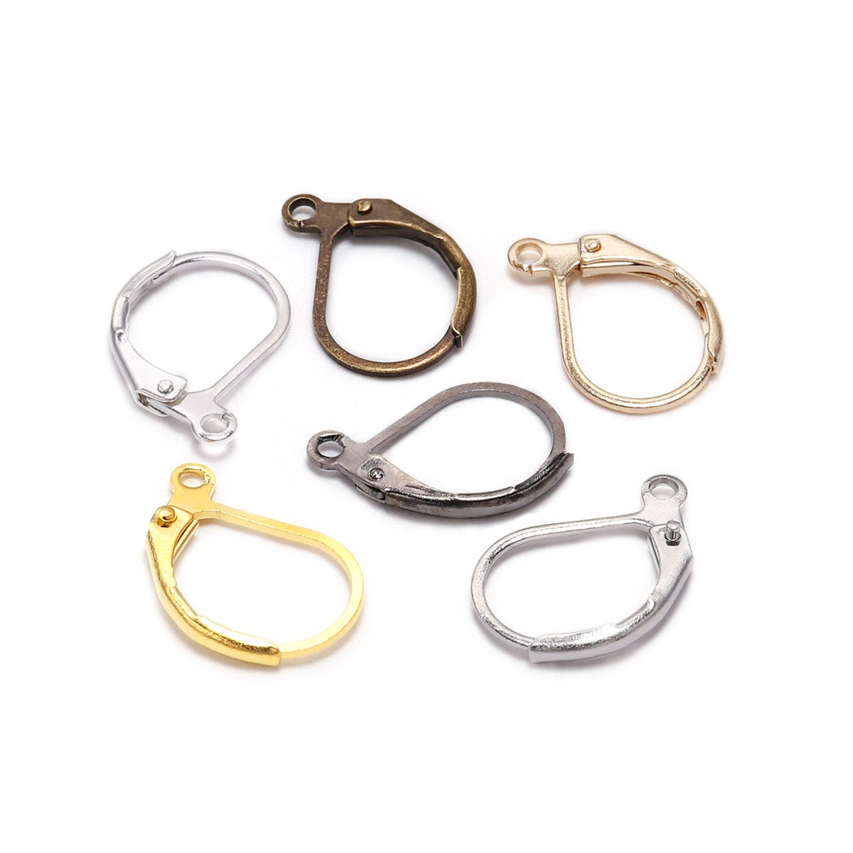 Wire Base French Lever Back Earring Hooks, 50pcs