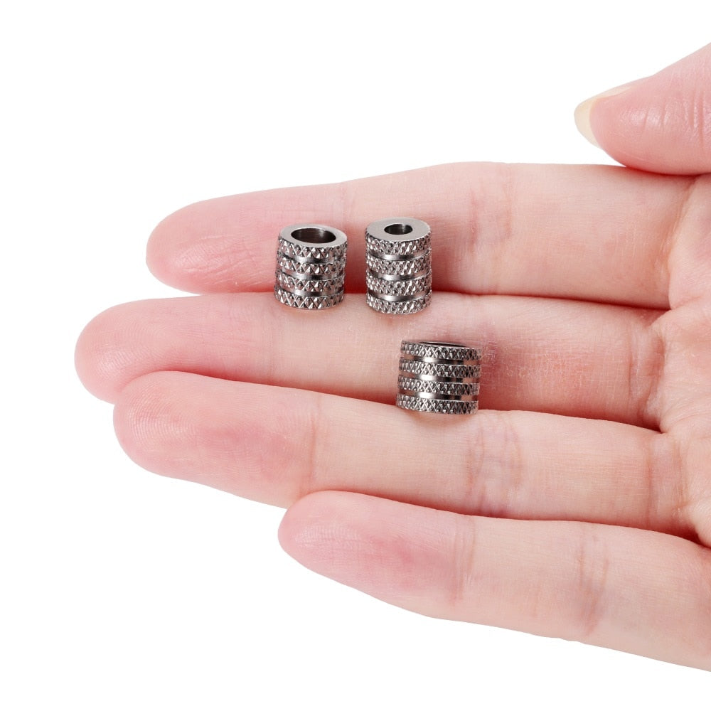 Big Hole Stainless Steel Spacer Beads