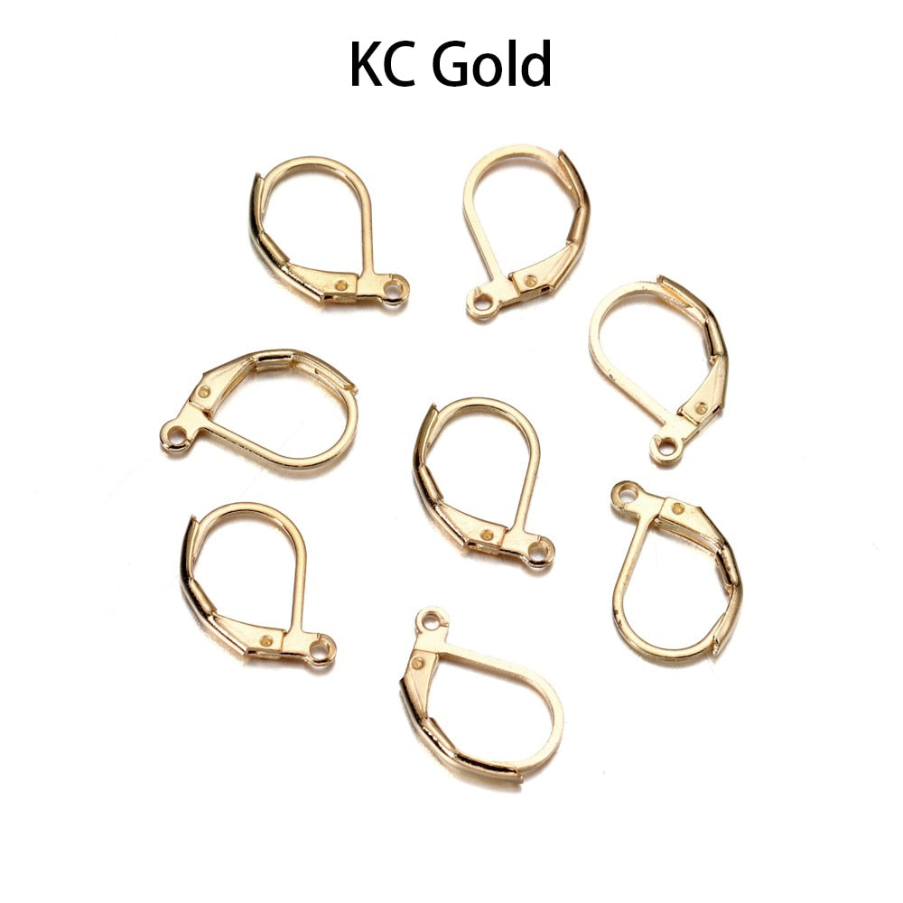 Wire Base French Lever Back Earring Hooks, 50pcs