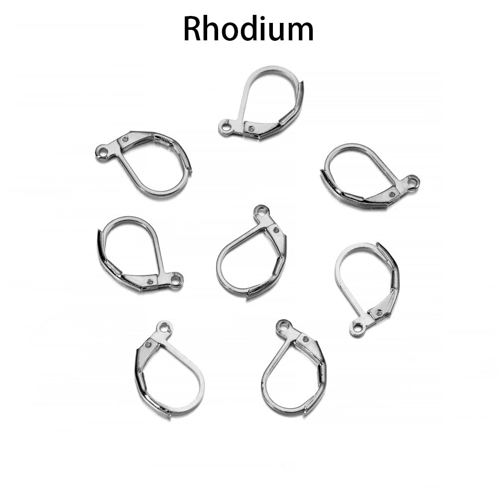 Wire Base French Lever Back Earring Hooks, 50pcs