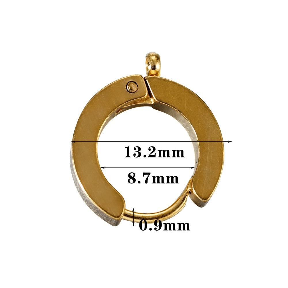 Flat Stainless Steel Earring Hooks with Round Ear Post, 10pcs