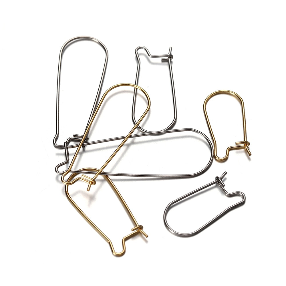Stainless Steel French Loop Earring Hoops, 20-50pcs