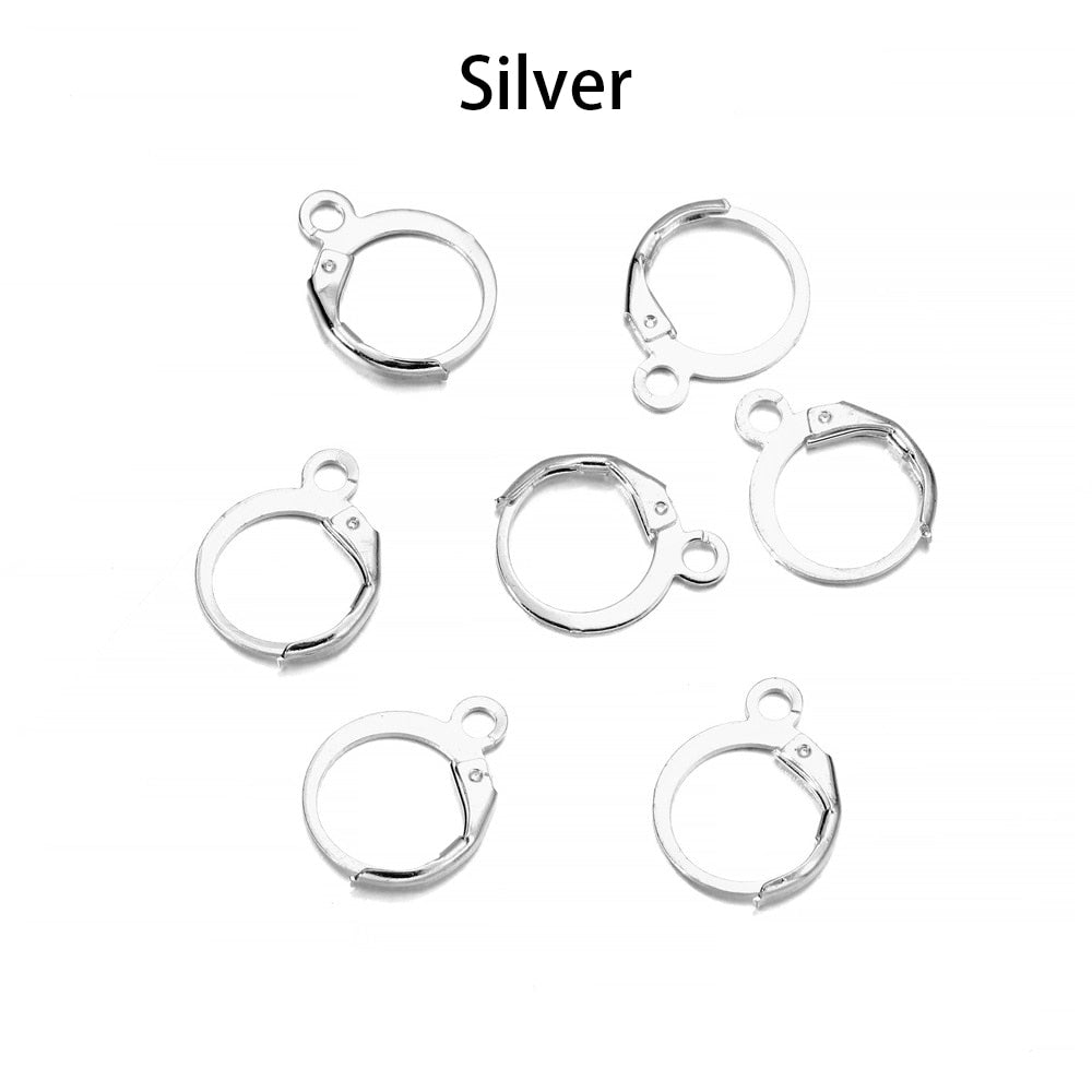 Wire Base French Lever Back Earring Hooks, 50pcs